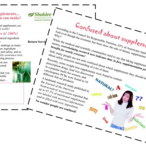 Confused about supplements? Postcard