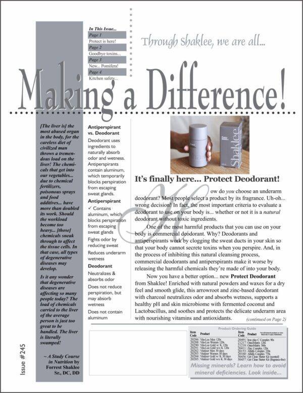 Issue #245: Protect Deodorant
